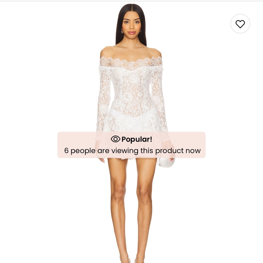 Lovers + Friends White Off the Shoulder Mini Dress